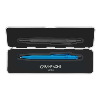CaranD'ache 849 Limited Edition, Claim Your Style Polar Blue Tükenmez Kalem, Özel Metal Kutusu ile, Azure Blue