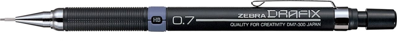 ZEBRA Drafix Versatil Kalem Siyah Gövdeli (Uçlu Kalem), Mor - 0.7 mm