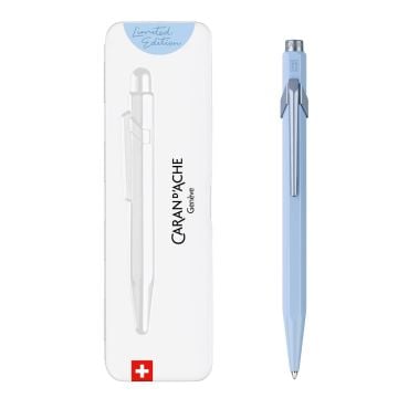 CaranD'ache 849 Limited Edition, Claim Your Style Polar Blue Tükenmez Kalem, Özel Metal Kutusu ile, Polar Blue