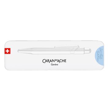 CaranD'ache 849 Limited Edition, Claim Your Style Polar Blue Tükenmez Kalem, Özel Metal Kutusu ile, Polar Blue