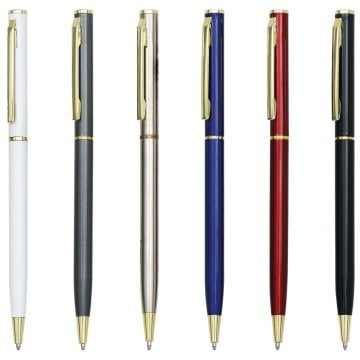 PULKO Promosyon The Klasis Metal Kasa, Tükenmez Kalem, (Mavi Kartuşlu),