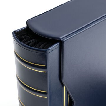 Leuchtturm Klasik 200 Adet Kapasiteli FDC ve Fotoğraf Albümü, Standart Format (Cep Boyutları: 195 X 130 mm) Lacivert