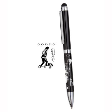 PULKO Promosyon Atatürk Kabartmalı Özel Seri, Tükenmez Kalem, Touchpen Özellikli, Siyah Gövde