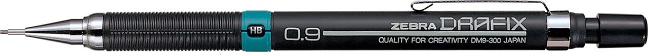 ZEBRA Drafix Versatil Kalem Siyah Gövdeli (Uçlu Kalem), Yeşil - 0.9 mm