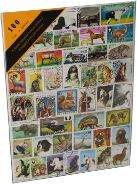 PULKO HistorY 1970 100 Çeşit Damgalı Tematik (İnce, jelatinli paket) (YENİ), 4 Ayaklı Hayvan Temalı Pullar