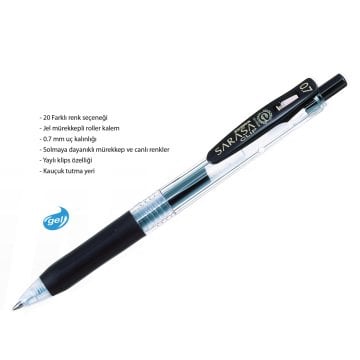 ZEBRA SARASA Clip Gel Pen, 0.7 mm Roller, Light Blue