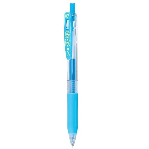 ZEBRA SARASA Clip Gel Pen, 0.7 mm Roller, Light Blue