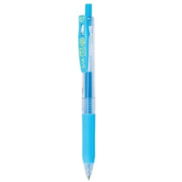 ZEBRA SARASA Clip Gel Pen, 0.7 mm Roller, Light Blue
