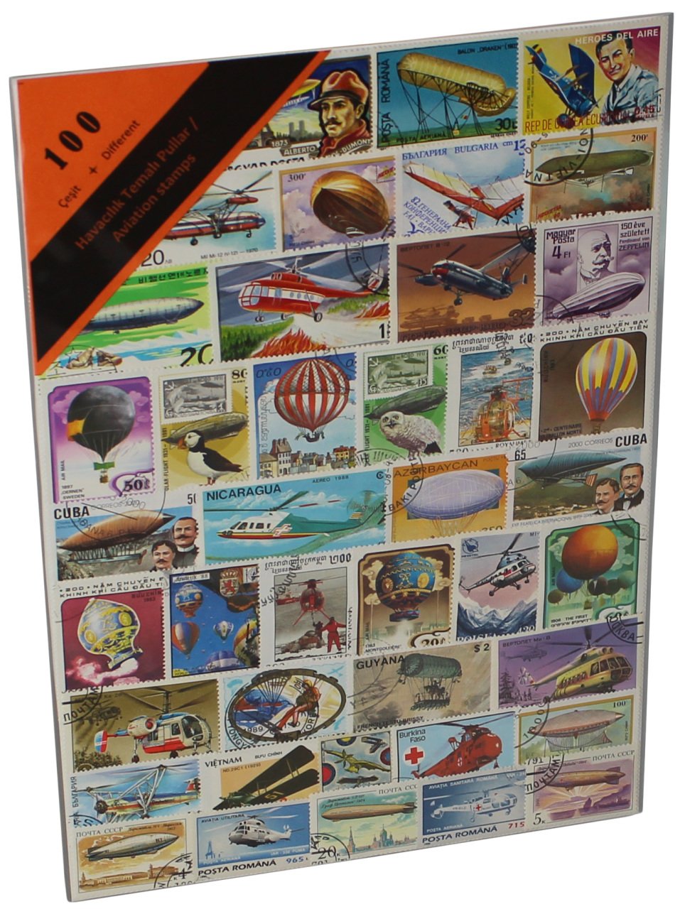 PULKO HistorY 1970 100 Çeşit Damgalı Tematik (İnce, jelatinli paket) (YENİ), Havacılık Temalı Pullar