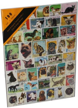 PULKO HistorY 1970 100 Çeşit Damgalı Tematik (İnce, jelatinli paket) (YENİ), Kedi & Köpek Temalı Pullar