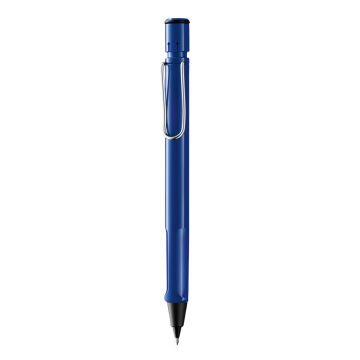 Lamy Safari Versatil Kalem,  Dayanıklı Plastik Gövde, Ergonomik Grip, Çelik Klips, Parlak Mavi