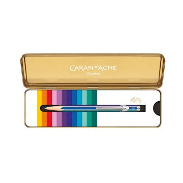 Caran Dache, Limited Edition, 849 Color Treasure Rainbow Tükenmez Kalem, Cold Rainbow