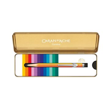 Caran Dache, Limited Edition, 849 Color Treasure Rainbow Tükenmez Kalem, Warm Rainbow