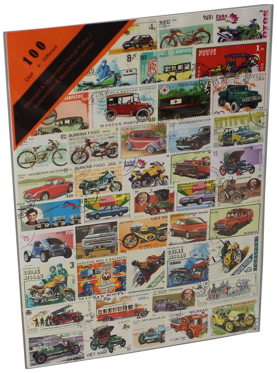 PULKO HistorY 1970 100 Çeşit Damgalı Tematik (İnce, jelatinli paket) (YENİ), Otomobil & Motorsiklet Temalı Pullar