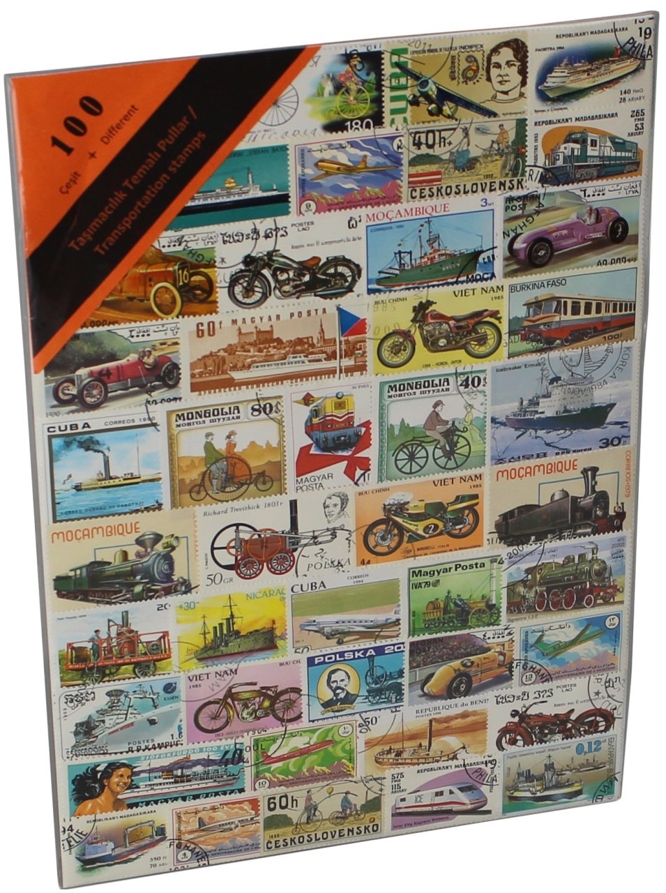 PULKO HistorY 1970 100 Çeşit Damgalı Tematik (İnce, jelatinli paket) (YENİ), Taşımacılık Temalı Pullar