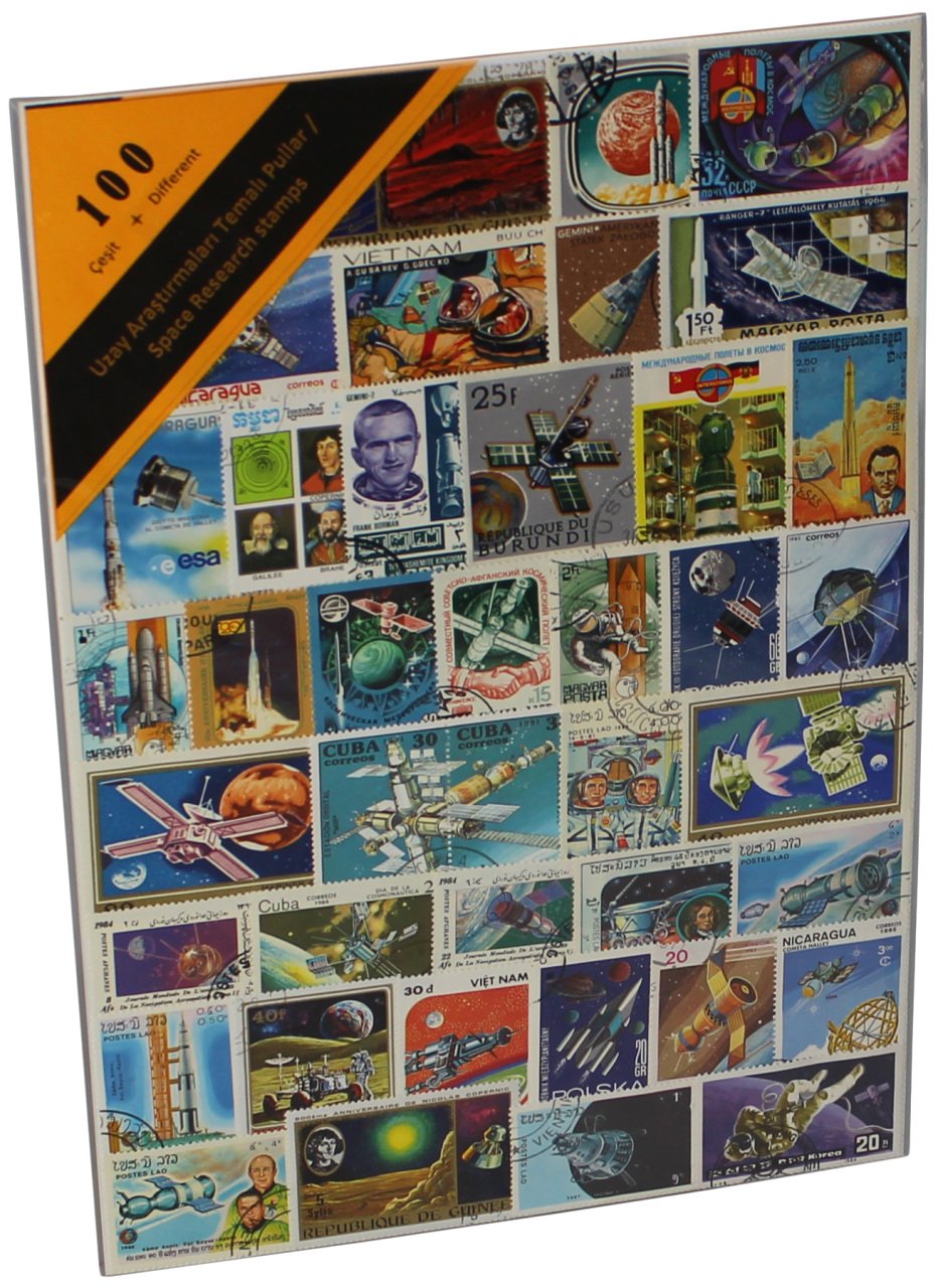 PULKO HistorY 1970 100 Çeşit Damgalı Tematik (İnce, jelatinli paket) (YENİ), Uzay ve Uzay Hayatı Temalı Pullar