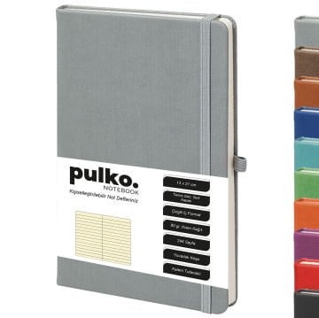 PULKO Notebook Not Defteri, (13x21cm), Termo Deri, Sert Kapak, 224 Sayfa, 80gr Krem Kağıt, Çizgili, 042,