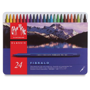 Caren d'Ache FIBRALO фломастер перо набор (растворимый в воде), 24 корпуса