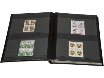 PULKO HistorY 1970 4'lü Blok Pul Defteri A4+ Boyut, Siyah Zemin, Yumuşak Kapak, Siyah - 15 yaprak, 30 sayfa, 60 Adet Bölme (Siyah Zemin)