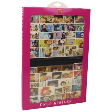 PULKO HistorY 1970 100 Çeşit Damgalı Pul Koleksiyonu Ünlü Kişiler