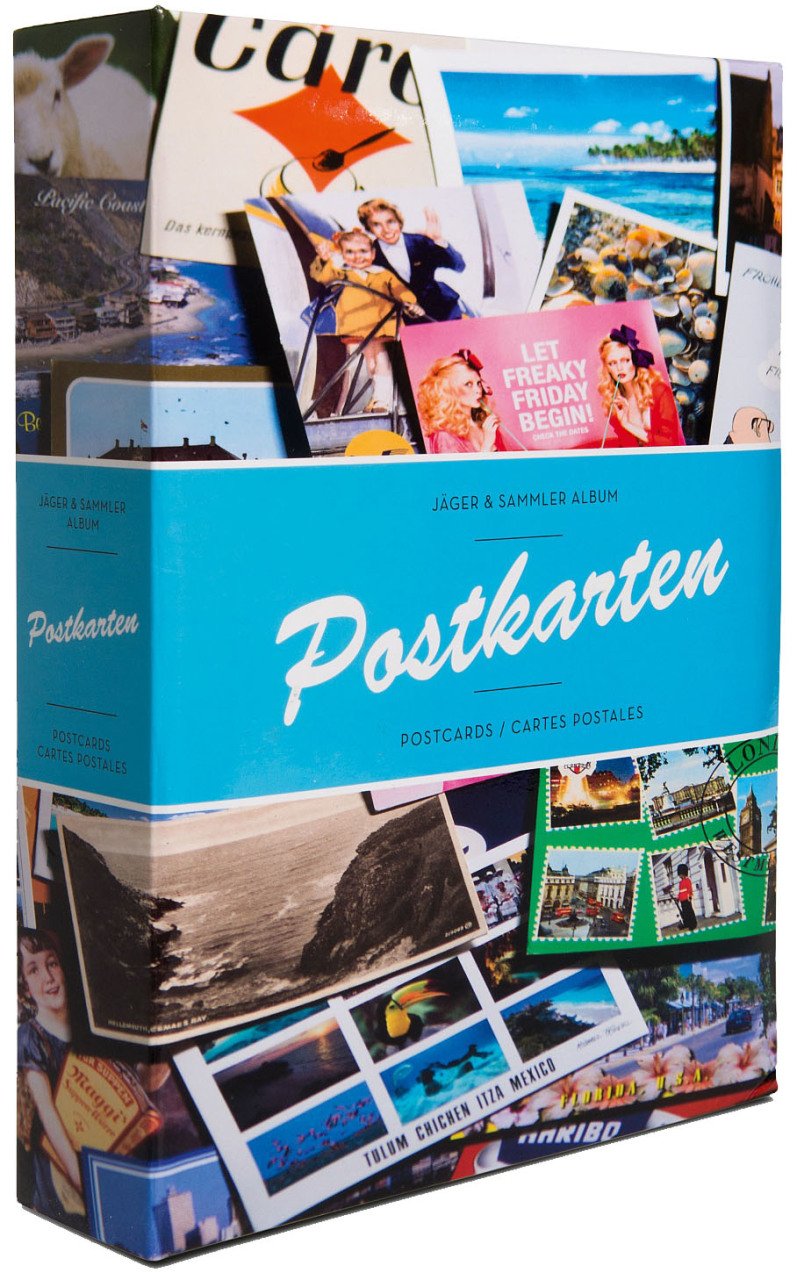 Leuchtturm POSTKARTEN Posta Kartı Koleksiyonları için Albüm, 200 Adet Kapasiteli, Her Yaprakta 2 Cep'li
