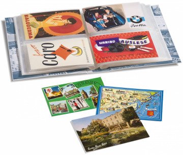 Leuchtturm POSTKARTEN Posta Kartı Koleksiyonları için Albüm, 200 Adet Kapasiteli, Her Yaprakta 2 Cep'li