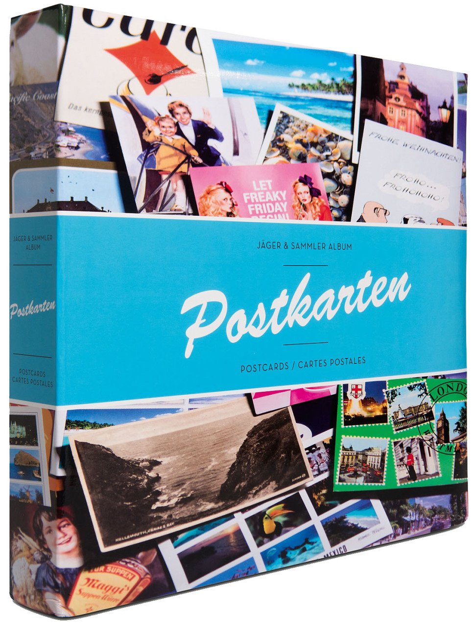 Leuchtturm POSTKARTEN Posta Kartı Koleksiyonları için Albüm, 600 Adet Kapasiteli, Her Yaprakta 6 Cep'li