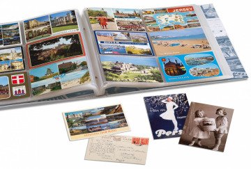 Leuchtturm POSTKARTEN Posta Kartı Koleksiyonları için Albüm, 600 Adet Kapasiteli, Her Yaprakta 6 Cep'li