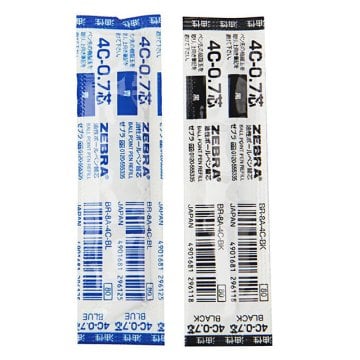 ZEBRA 4C Refil, Tükenmez Kalem Yedeği 0.7 mm,