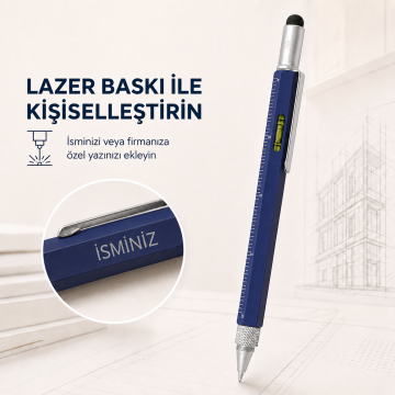 4 Özellikli Mühendis, Tükenmez Kalem, (Mavi Kartuşlu), 041, Lacivert