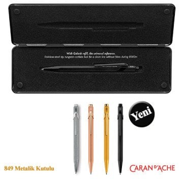 Caran d'Ache Metalik Seri, Kutulu, Tükenmez Kalem,
