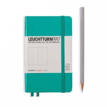 Leuchtturm1917 Not Defteri Cep Boy (A6), Sert Kapak, 185 Numaralandırılmış Sayfa, Çizgili - Zümrüt Yeşil