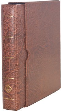 Leuchtturm OPTIMA F Dar Kasetli Klasör (240x280x55mm) (Pul, Madeni Para, Kağıt Para, Zarf, Efemera Koleksiyonlarınız için idealdir) Kahverengi Kapak (Ref. No. : 308 157)