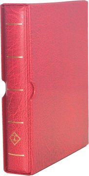 Leuchtturm OPTIMA F Dar Kasetli Klasör (240x280x55mm) (Pul, Madeni Para, Kağıt Para, Zarf, Efemera Koleksiyonlarınız için idealdir) Kırmızı Kapak (Ref. No. : 314 742)