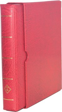 Leuchtturm OPTIMA F Dar Kasetli Klasör (240x280x55mm) (Pul, Madeni Para, Kağıt Para, Zarf, Efemera Koleksiyonlarınız için idealdir) Kırmızı Kapak (Ref. No. : 314 742)