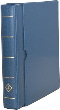 Leuchtturm OPTIMA F Dar Kasetli Klasör (240x280x55mm) (Pul, Madeni Para, Kağıt Para, Zarf, Efemera Koleksiyonlarınız için idealdir) Mavi Kapak (Ref. No. : 302 912)