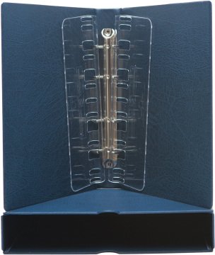 Leuchtturm OPTIMA F Dar Kasetli Klasör (240x280x55mm) (Pul, Madeni Para, Kağıt Para, Zarf, Efemera Koleksiyonlarınız için idealdir) Mavi Kapak (Ref. No. : 302 912)