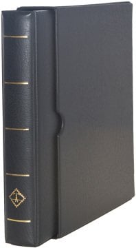 Leuchtturm OPTIMA F Dar Kasetli Klasör (240x280x55mm) (Pul, Madeni Para, Kağıt Para, Zarf, Efemera Koleksiyonlarınız için idealdir) Siyah Kapak (Ref. No. : 311 197)