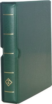 Leuchtturm OPTIMA F Dar Kasetli Klasör (240x280x55mm) (Pul, Madeni Para, Kağıt Para, Zarf, Efemera Koleksiyonlarınız için idealdir) Yeşil Kapak (Ref. No. : 312 210)