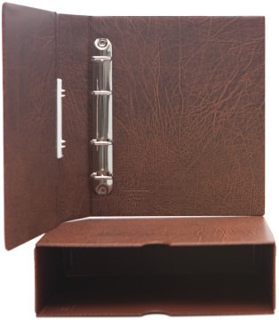 Leuchtturm OPTIMA G Geniş, Kasetli Klasör (245x280x86mm) (Pul, Kağıt Para, Zarf, Efemera Koleksiyonlarınız için idealdir) Kahverengi Kapak (Ref. No. : 323 420)
