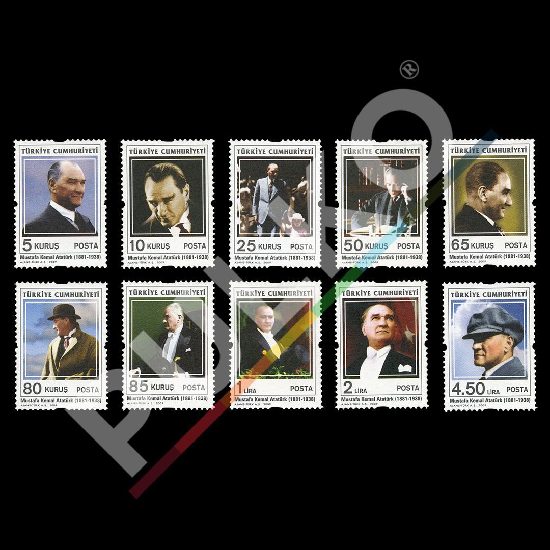 Atatürk Konulu Sürekli Posta Pulları (5 Haziran 2009) - Türkiye Cumhuriyeti Pul Koleksiyonu