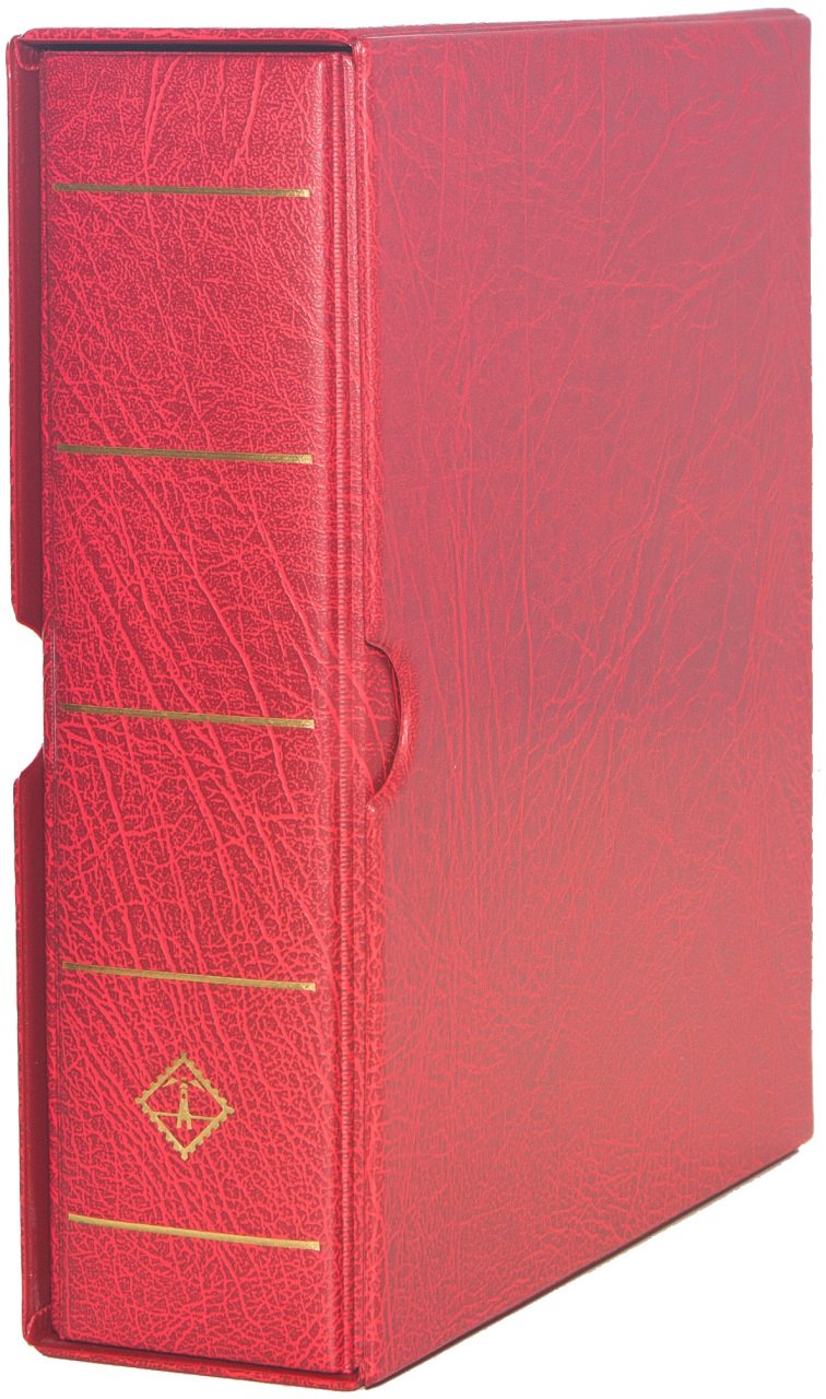 Leuchtturm OPTIMA G Geniş, Kasetli Klasör (245x280x86mm) (Pul, Kağıt Para, Zarf, Efemera Koleksiyonlarınız için idealdir) Kırmızı Kapak (Ref. No. : 309 772)