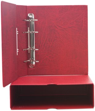 Leuchtturm OPTIMA G Geniş, Kasetli Klasör (245x280x86mm) (Pul, Kağıt Para, Zarf, Efemera Koleksiyonlarınız için idealdir) Kırmızı Kapak (Ref. No. : 309 772)