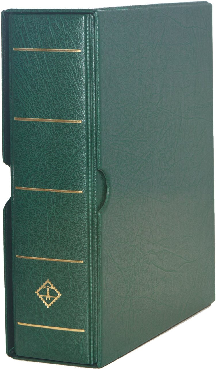 Leuchtturm OPTIMA G Geniş, Kasetli Klasör (245x280x86mm) (Pul, Kağıt Para, Zarf, Efemera Koleksiyonlarınız için idealdir) Yeşil Kapak (Ref. No. : 301 449)