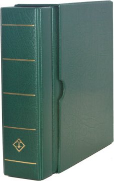 Leuchtturm OPTIMA G Geniş, Kasetli Klasör (245x280x86mm) (Pul, Kağıt Para, Zarf, Efemera Koleksiyonlarınız için idealdir) Yeşil Kapak (Ref. No. : 301 449)