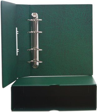 Leuchtturm OPTIMA G Geniş, Kasetli Klasör (245x280x86mm) (Pul, Kağıt Para, Zarf, Efemera Koleksiyonlarınız için idealdir) Yeşil Kapak (Ref. No. : 301 449)