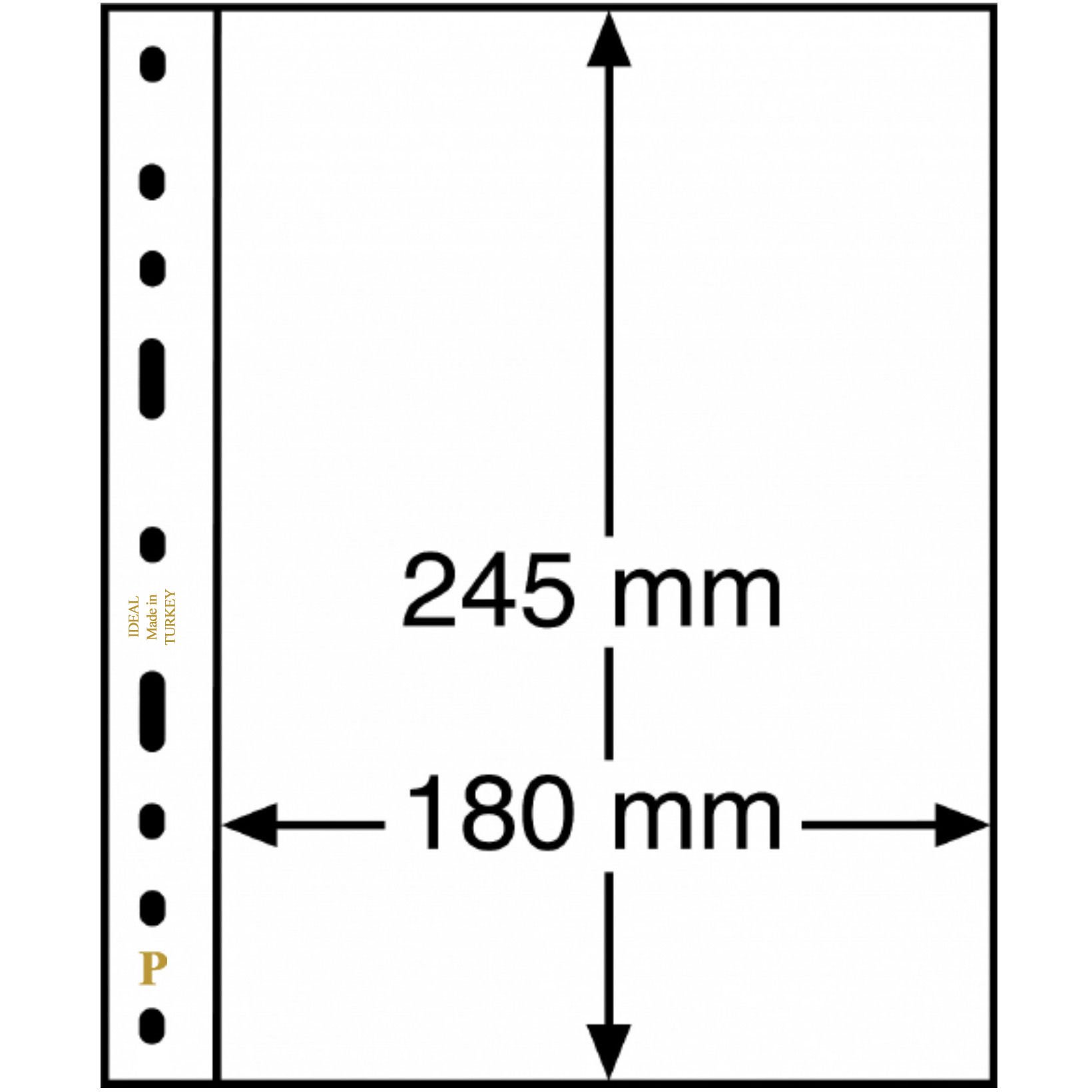 PULKO HistorY 1970 IDEAL Yapraklar, 1C / Şeffaf Zemin / 245x180mm / 10'luk Paket
