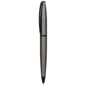 PULKO Promosyon 2'li Ofis Set, Metal Kasa, Roller + Tükenmez Kalem, (Mavi Yazmaktadır), 01, Antrasit Gri