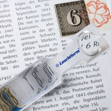 Leuchtturm Cetvel Büyüteç, 2.5X Yakınlaştırma