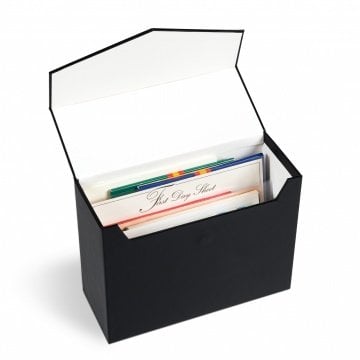 Leuchtturm LOGIK Mini Arşiv Kutusu, Siyah Boyut 220 X 168 mm (Kartpostal, FDC, Kağıt Para, Zarf, Mektup ve Biletler için)